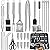 POLIGO 29PCS BBQ Grill Accessories Kit with 2 Different Grill Essential Tongs in Bag - Complete Heavy Duty Barbecue Tools Set for Backyard Party - Perfect Grilling Gifts on Birthday Christmas