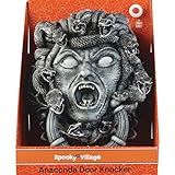 Spooky Village Animated Anaconda Medusa Snakes Door Knocker Halloween Prop - Sound Activated