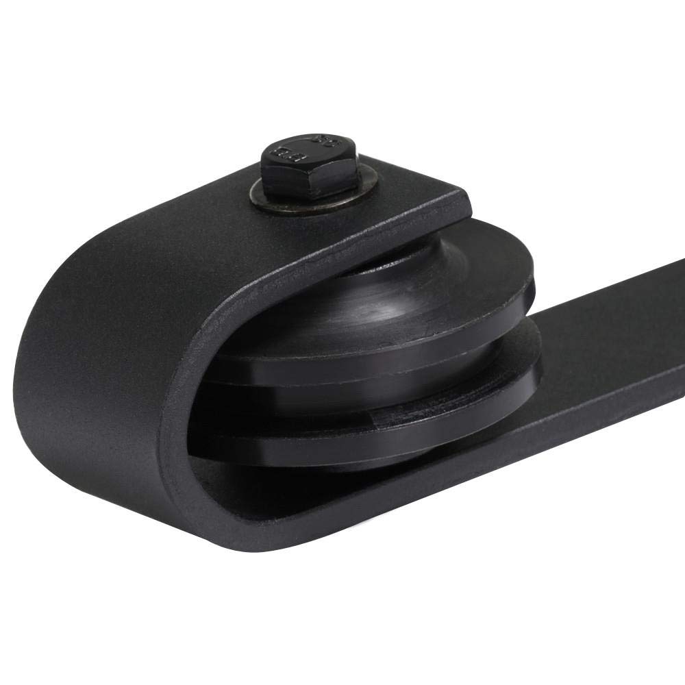 Yaheetech Porte Scorrevoli Interne Esterne Binario per Porta Anta Scorrevole 6ft/183 cm Kit Anta Singola in Legno da Parete in Metallo Portata 100 kg