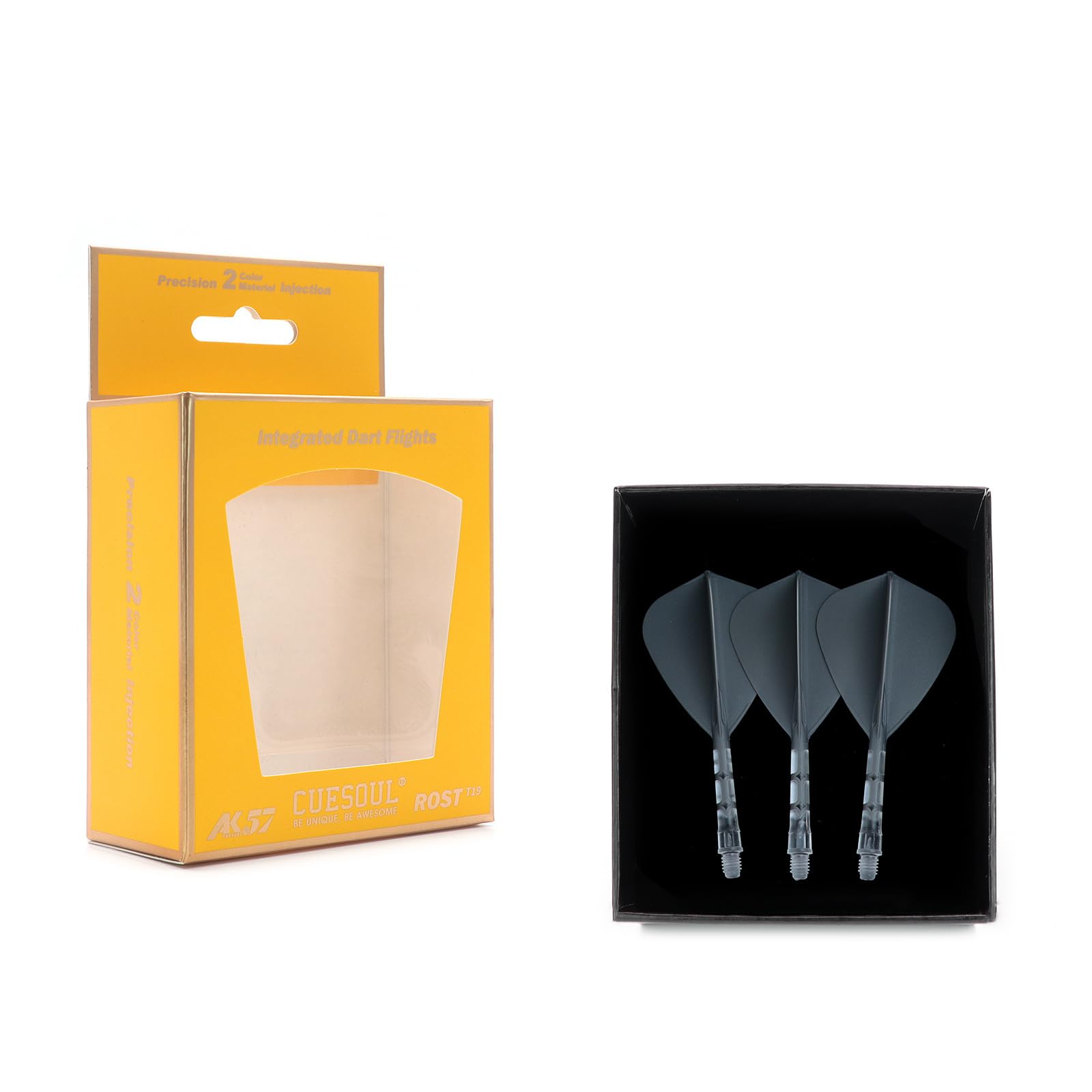 CUESOUL ROST T19 Integrated Dart Shaft and Flight Kite Shape,Set of 3