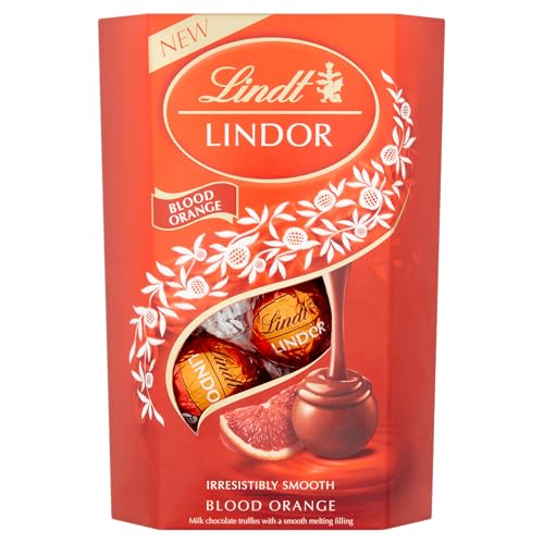 Lindt Lindor Blood Orange Chocolate Truffles, Luxuriously Smooth and Delicate Swiss Milk Chocolate 200g (Product Of Switzerland) By DECADENT