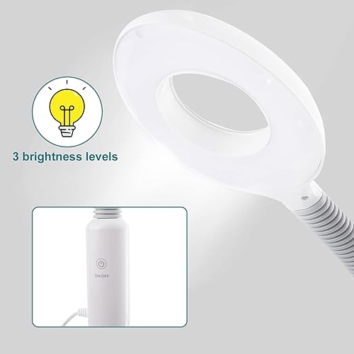 Miniatura 5 de Winado Vaporizador facial profesional 2 en 1 con lámpara de aumento 5X y pantalla táctil, humidificador esteticista vaporizador facial spa vapor