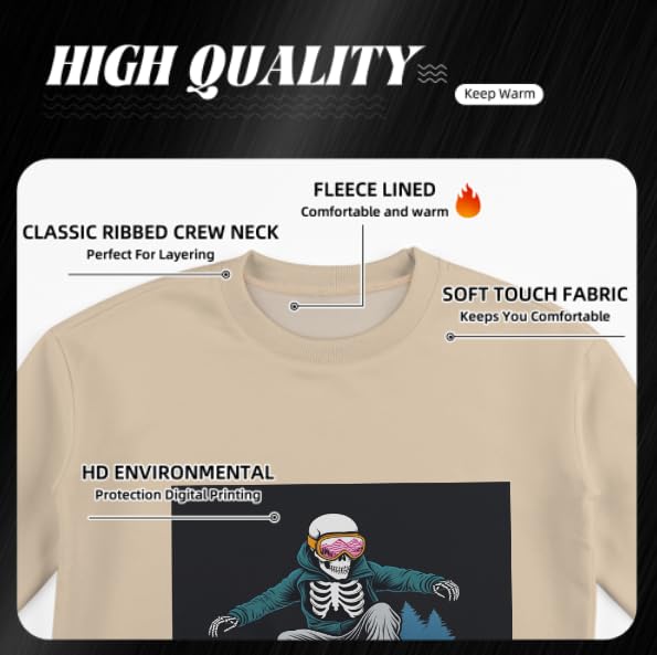 男士加绒圆领卫衣4