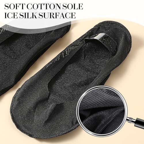 Image of Abeillo No Show Socks Womens, 5Pairs Non Slip Heel Ultra Low Cut Liner Socks for Women Size, Footies Invisible Socks for Flats (US Size 5-8) (Light Color)