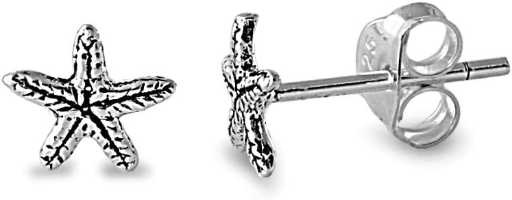 Sterling Silver Starfish Stud Earrings