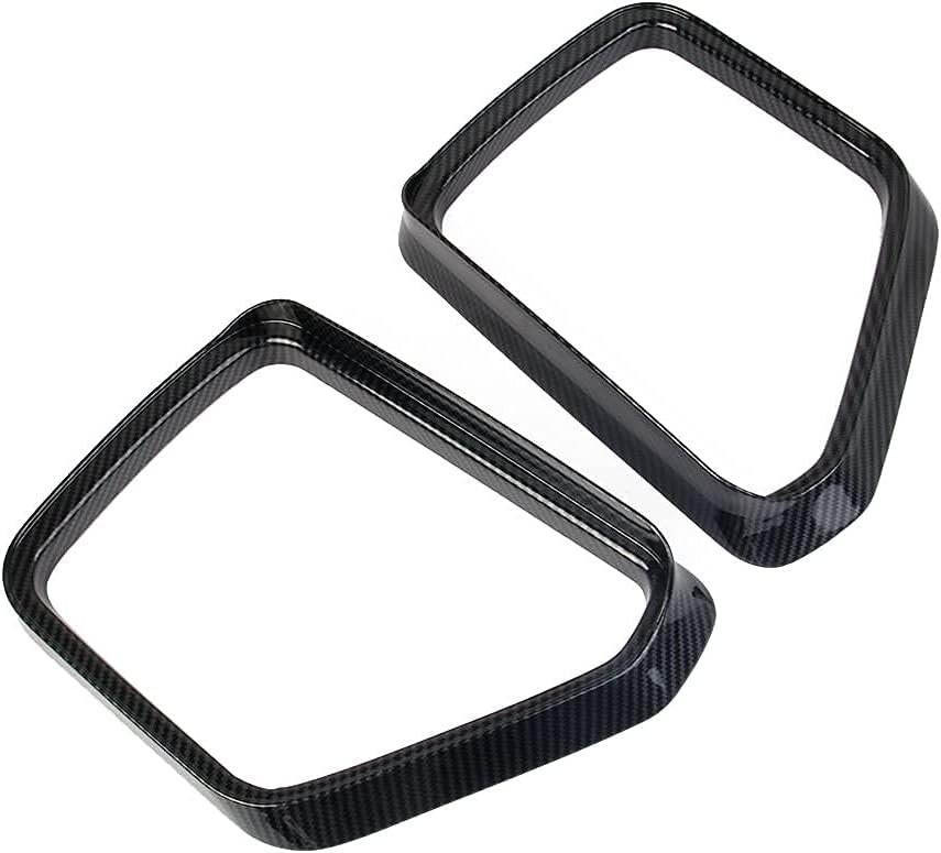 Korlot Carbon Fiber Side Door Mirror Visor Molding Trim Accessories for Ford F150 2021+