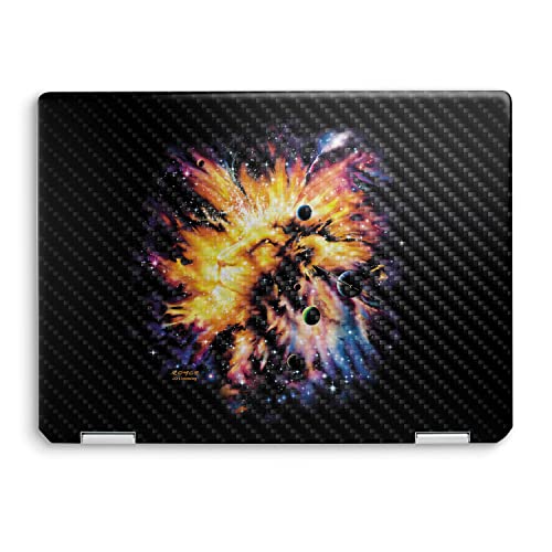 Image of MightySkins Carbon Fiber Skin Compatible with HP Spectre x360 14 inch (2022) Full Wrap Kit - Leo Galaxy | Protective, Durable Textured Carbon Fiber Finish | Easy to Apply | Made in The USA