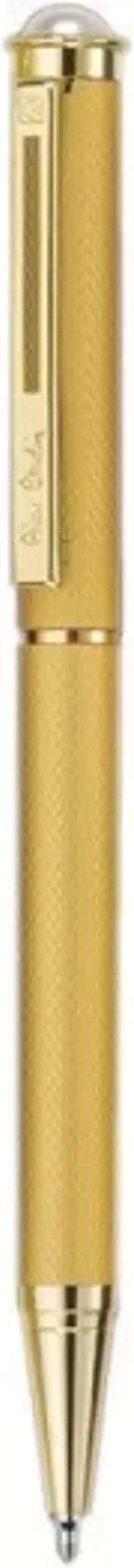Pierre Cardin Pearl Series Satin Gold Metal Body, Gold Trim Blue Ink, Ball Pen