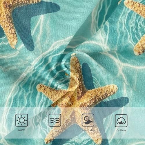 Cotton Toddler Underwear Floral Starfish Twirl Blue Sea Little Girl Panties Flower Underpants Briefs 2t3