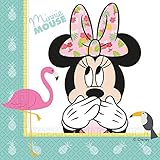 20 servilletas Minnie Mouse - Servilletas de fiesta (20 unidades, 33 x 33 cm), diseño de gotas de colores