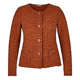 Ärmellänge: Langarm Rabe Damen Blazer 45-023200 Langarm Oberteil Rundhals Gerader Ärmelabschluss, Groesse 40, Cognac