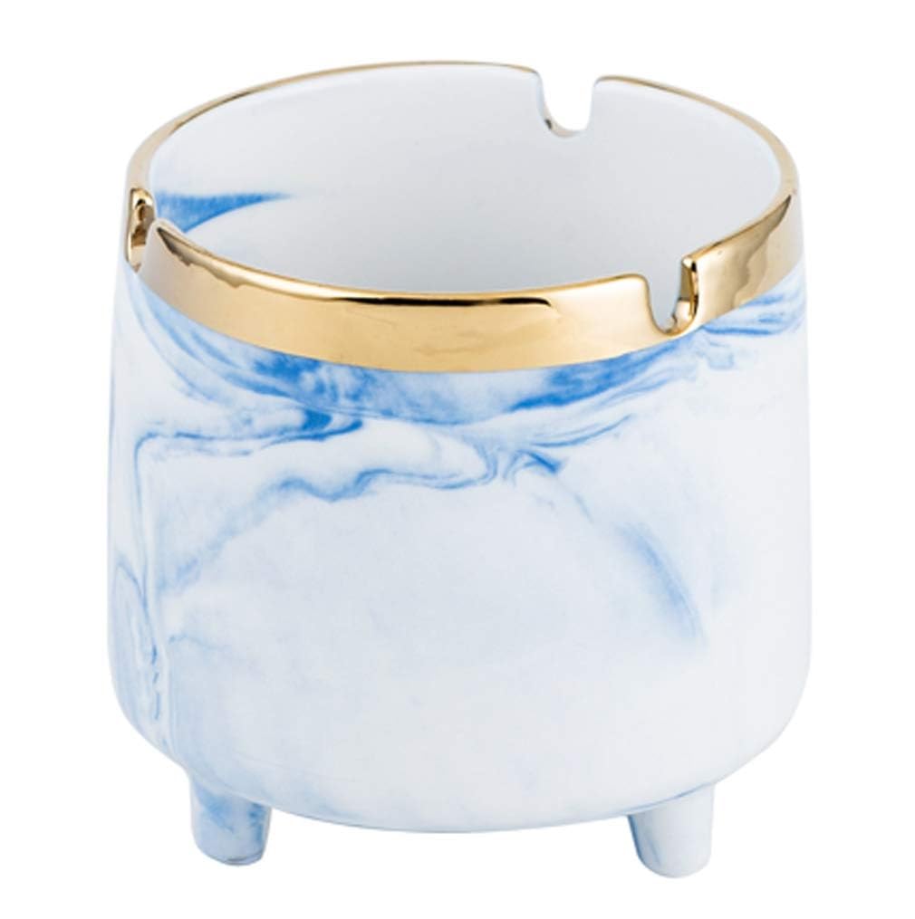 Windproof Ceramic Ashtray Cigar Modern Marble Ash Tray(#a)