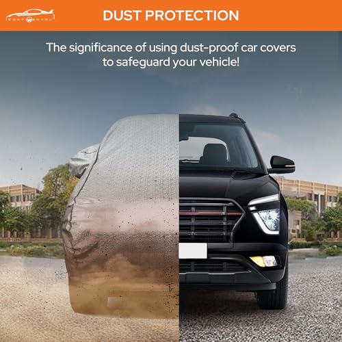 Image of Continental [SilverGuard] Dual Belts Eetra Protection Grand Vitara Car Cover (2022-2026) Build with Triple Stitched,Waterproof & Dustproof Car Cover for Grand Vitara (Metallic Silver).