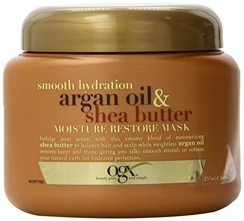OGX Moisture Restore Mask, Smooth Hydration Argan Oil & Shea Butter, 8oz