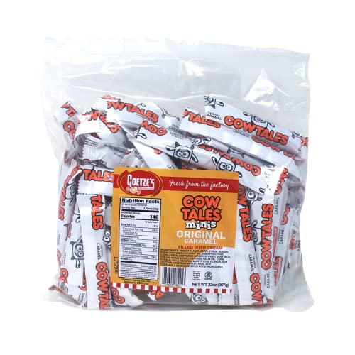 Goetze's Candy Vanilla Cow Tales Minis - 2 Pound Bag (32 Ounces) - Fresh From The Factory #TOP5
