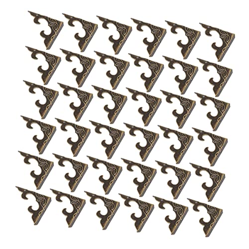 ERINGOGO Antique Box Corner Protectors 40pcs Metal Corners for Furniture Bookshelves Protection