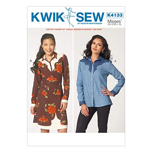 Kwik-Sew Patterns K4133 Misses' Shirt & Dress, (X-Small-X-Large) #TOP30