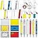 Tinlade 24 Pcs Teacher Appreciation Gifts Bulk Thank You Teacher Gift Ballpoint Pen Keychain Composition Book Makeup Bag Bookmark for Back to School Gift Idea First Day of School Supplies(Classic)