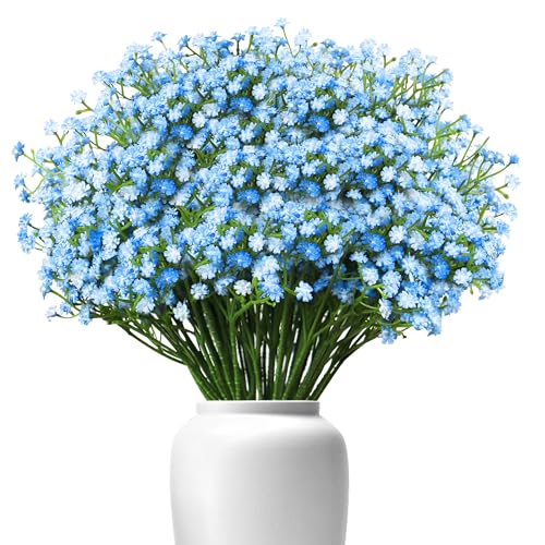 Roosea Lot de 6 Gypsophiles Artificielles Fleurs Artificielles Gypsophile Séché pour Mariage, Maison, Bouquet à Faire Soi-même, Décoration