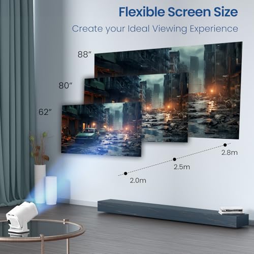 Image of Portronics Beem 470 Mini Smart LED Projector,720p HD,2000 Lumens,Pre-Installed Streaming Apps(Netflix, Prime Video, Hotstar),Auto Keystone,3W Speaker,Adjustable Angle, Wireless Screen Mirroring