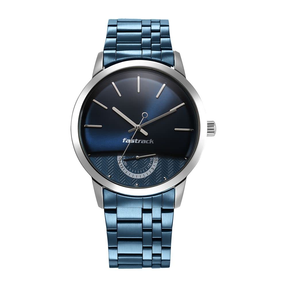 Fastrack Opulence Quartz Analog with Date Blue Dial Stainless Steel Strap Watch for Men-NS3289KM02 (B0BHVW7323) Amazon Price History, Amazon Price Tracker
