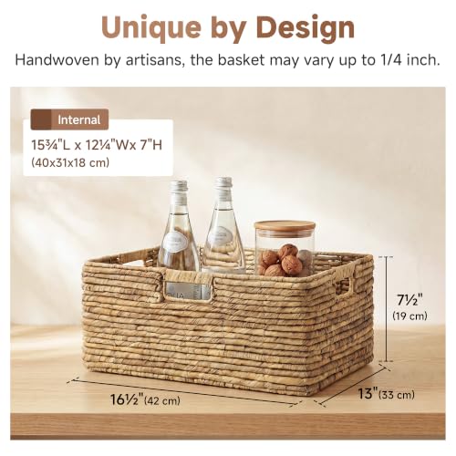 Image of StorageWorks Extra Large Wicker Baskets for Storage, Water Hyacinth, 1-Pack