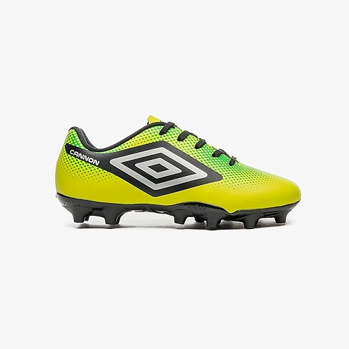 Chuteira Campo Umbro Cannon Jr,Verde Limão/Preto/Prata,28