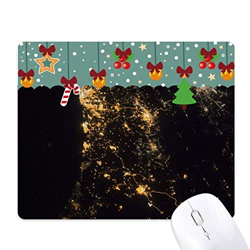 Tapis de souris Overlooking America de bureau en caoutchouc pour Noël