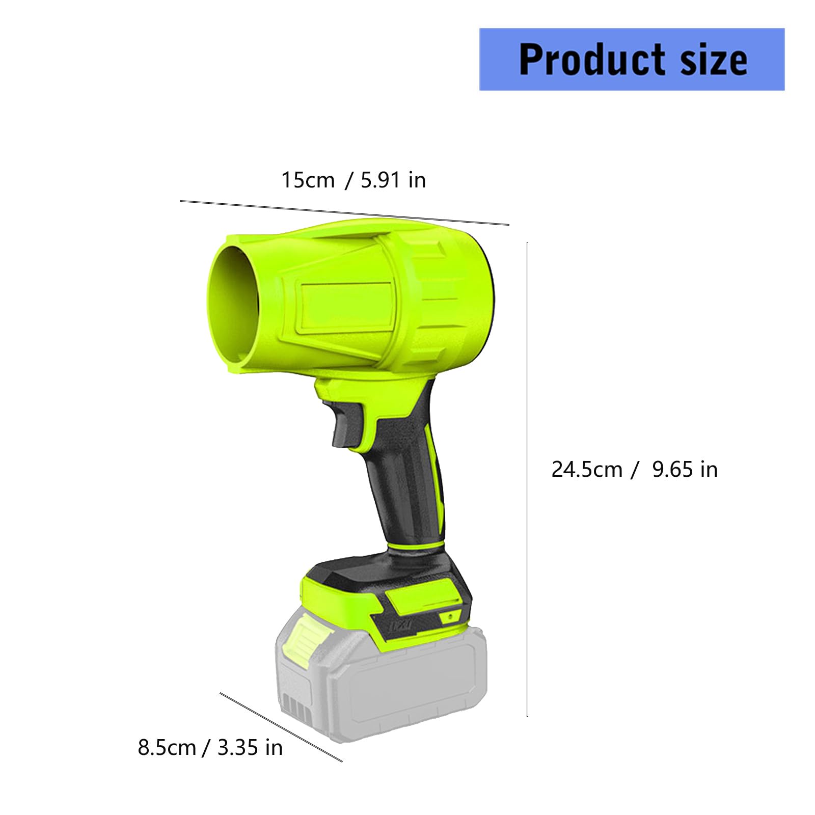 Souffleur portable et sans fil 21 V pour le nettoyage rapide de la neige et de la saleté dans le jardin tout au long de l'année