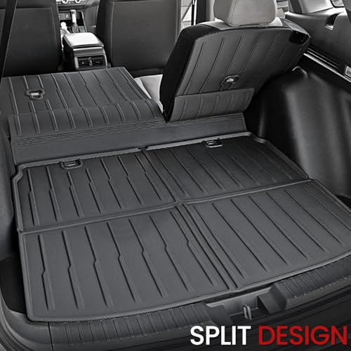 Image of Floor Mats Cargo Mat Set for Honda CRV 2026 2025 2024 2023 Car Mat Accessories(Include Hybrid), All Weather TPE Cargo Liner Door Sill Protectors for CR-V Gas Hybrid(Full Set Mats)