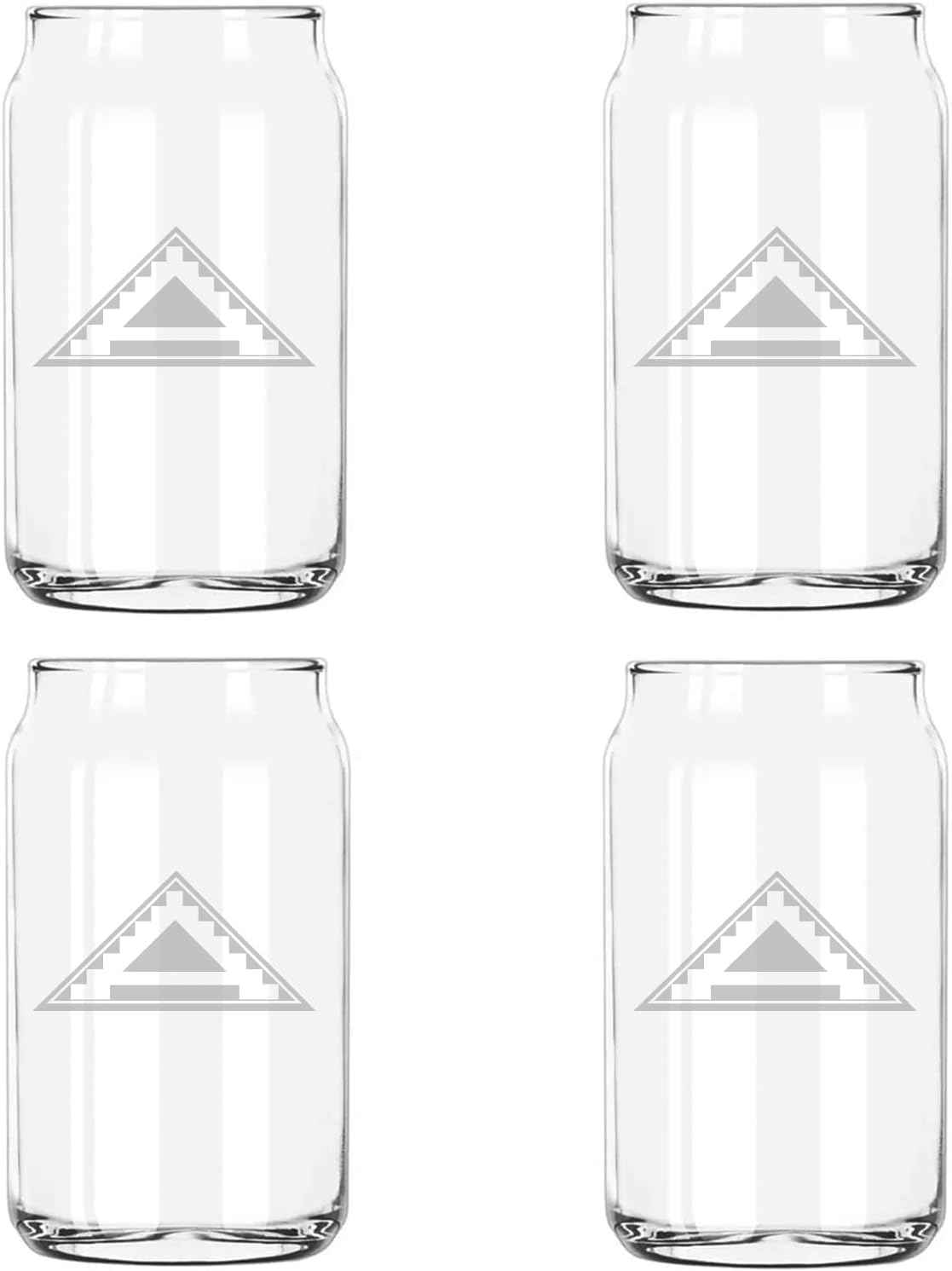 Milk Mug Designs 7th US Army SSI Etched 5 Ounce Beer Can Taster Glass Pack of 4