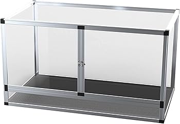 爬虫類ケージ　90×45×45 セール　爬虫類　ケージ　飼育　ペット Amazon | 182L 爬虫類 飼育ケージ 折りたたみ式 グラス