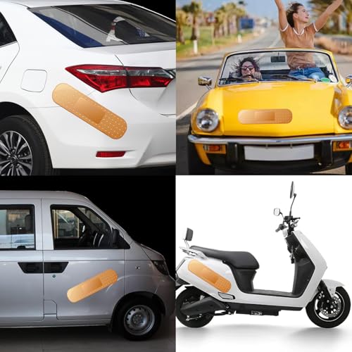 DHWEKU Aufkleber pflaster Auto, 2 Pcs autoaufkleber lustig 25 * 7cm Lustige Verband Auto Aufkleber und Aufkleber Auto Dekoration Aufkleber Auto Aufkleber für Dents Bump