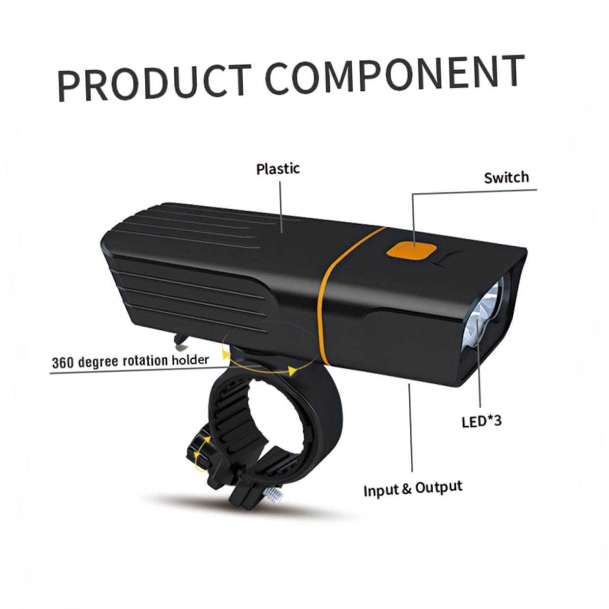 WOONEKY 1zestaw Wodoodporne Lampy Rowerowe Usb Ładowane Przednia Led z Tylnią Lampą Tryby Oświetlenia Nocne Przejażdżki Rowerowe