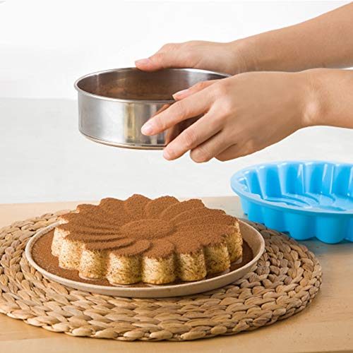 Foto von webake Mehlsieb Edelstahl Küchensieb Feines Küchen Sieb Set 15 cm 60 Maschen 20 cm 40 Maschen 2 Stück Fein Mehl Sieb für Mehl, Reis, Getreide, Bohnen, Obst und Gemüse
