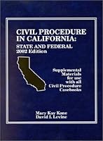 Civil Pocedure in California: State and Federal, 2003 Edition (American Casebook Series) 0314145788 Book Cover