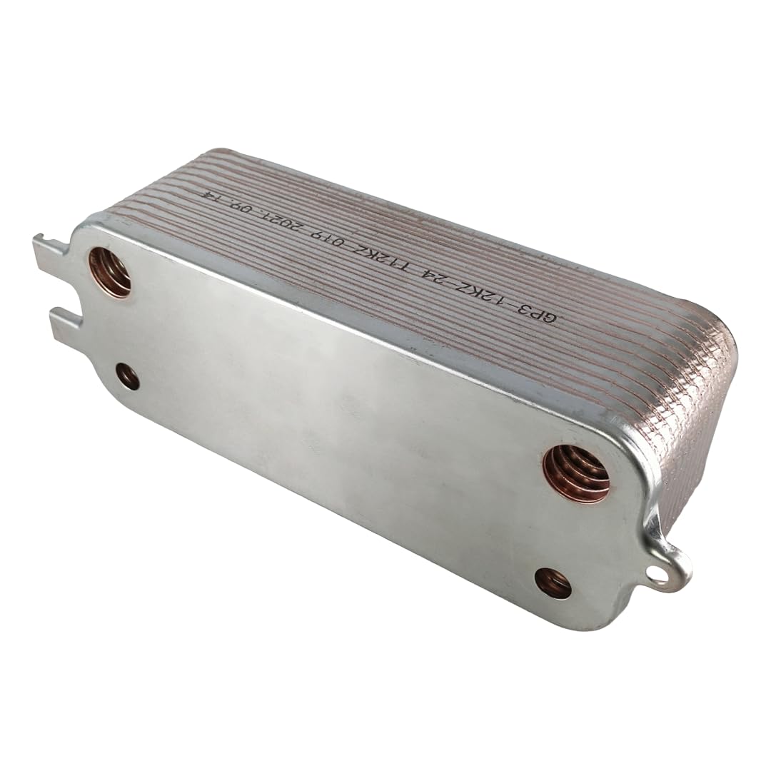 Scambiatore di calore a 16 piastre per caldaia, compatibile con Worcester Greenstar 8000 Style Series - 87186429480 & 7841770