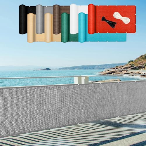 Housse de balcon contre le vent fort solution œillets pour petite terrasse