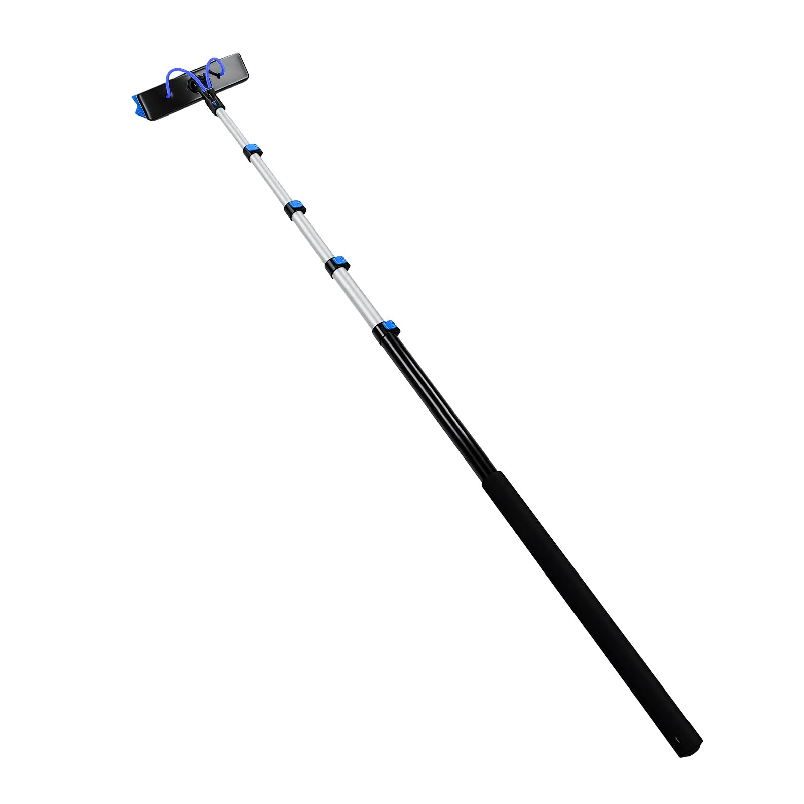 Jeffergarden Kit de Cepillo Extensible para Limpieza de Paneles Solares de 4.5m, Cepillo de Nylon de Alta Densidad y Adaptador de 180°, para Limpieza de Ventanas, Canalones y Techos Altos