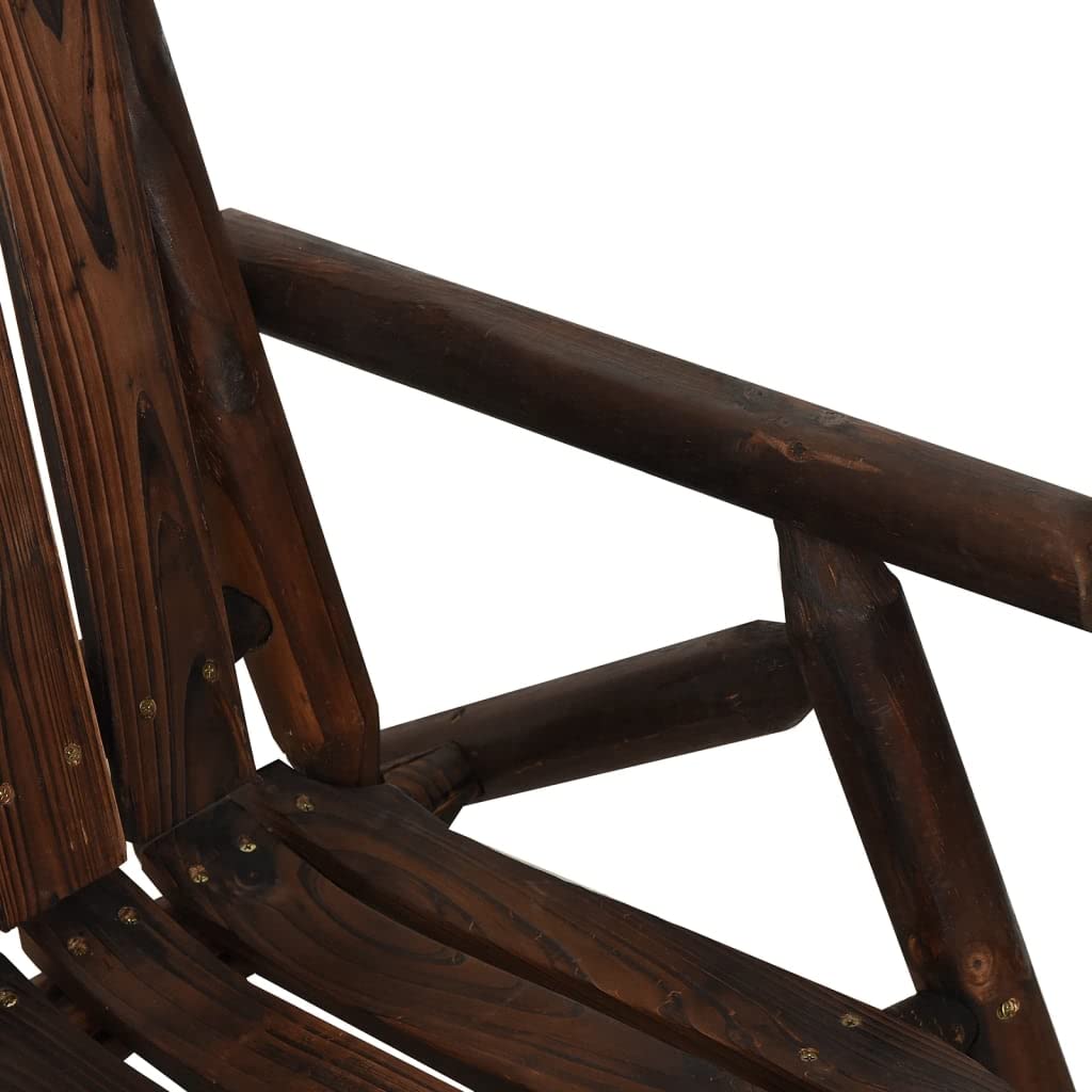 Panca da Giardino 2 Posti in Legno Massello Abete 119x85x98 cm | Seduta ergonomica con schienale stile Adirondack e braccioli, ideale per arredare la terrazza o il patio esterno.