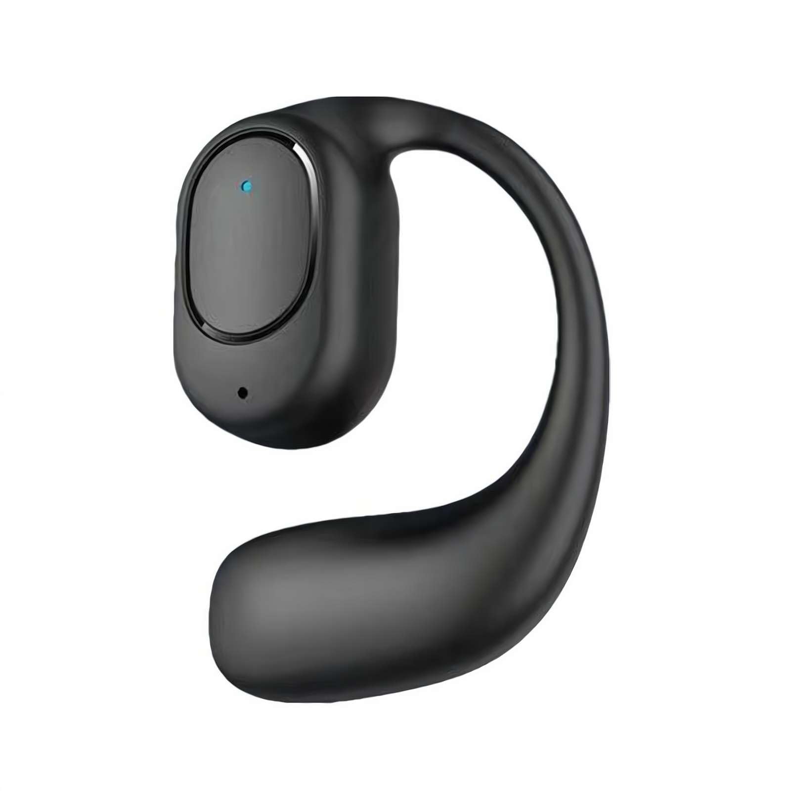 Open Ear Bluetooth, Wireless Earbuds Sport Over Earphones Built-in Mic with Ear Hooks, Wireless Ear Buds Air Conduction Earbud for Sport Fitness Workout Running (Black)-image-49