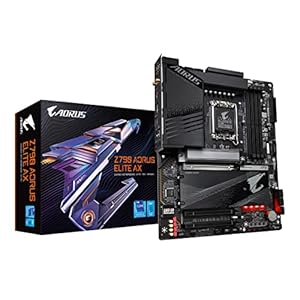 GIGABYTE Z790 AORUS Elite AX (LGA 1700/ Intel Z790/ ATX/ DDR5/ Quad M.2/ PCIe 5.0/ USB 3.2 Gen2X2 Type-C/Intel WiFi 6E/ 2.5GbE LAN/Q-Flash Plus/PCIe EZ-Latch/Gaming Motherboard)