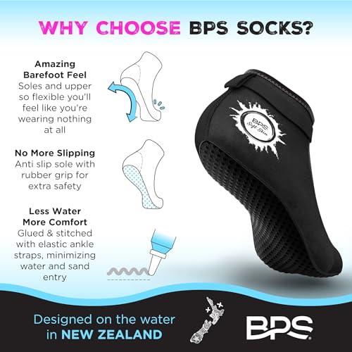 Image of BPS 'Aqua Series' 3mm Neoprene Water Socks for Sand, Beach, Soccer, Volleyball, Wetsuit Booties