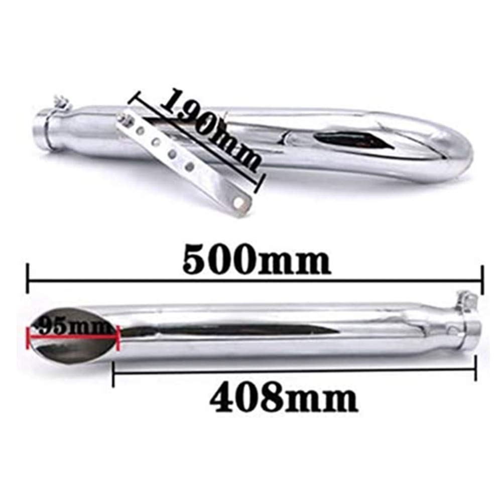 Motocyklowa osłona wydechu uniwersalna typu Slip-on w stylu Turn-out, uniwersalna do modeli Harley Dyna Softail Fatboy Road King FLHR Sportster 1200 883 (czarny)