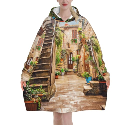 Couverture à capuche EdWal imprimée toscane pour des soirées d'hiver douillettes