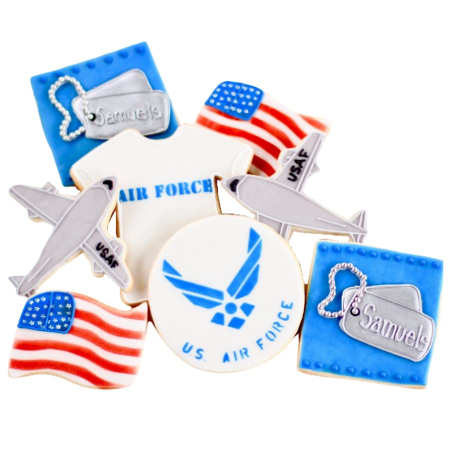 ½ Dz. Air Force Cookies! Military, USAF, Retirement Birthday Themed Party Favors or Gift!