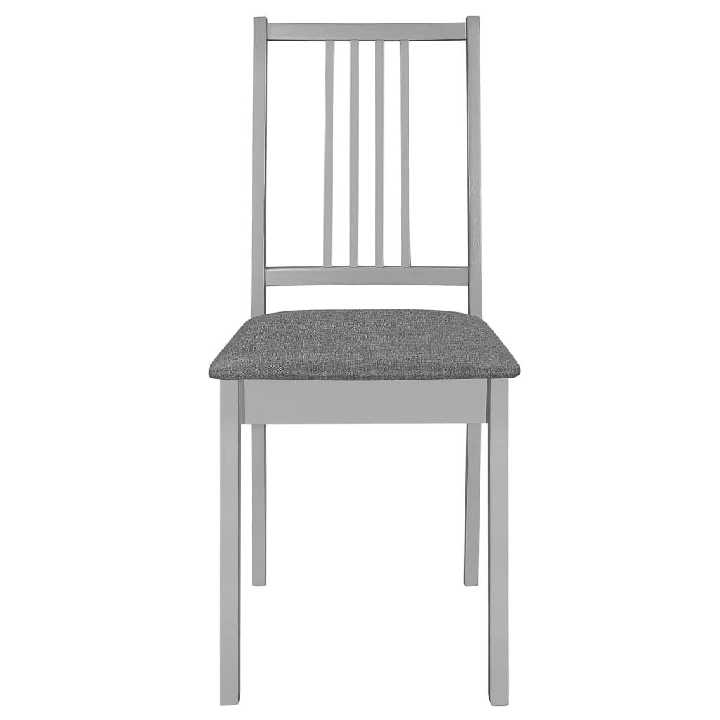 Sedie da Pranzo con Cuscini 6 pz Grigie in Legno Massello,Mobili,Sedie,Sedie per Cucina e Sala da Pranzo,38.8kg - 276407
