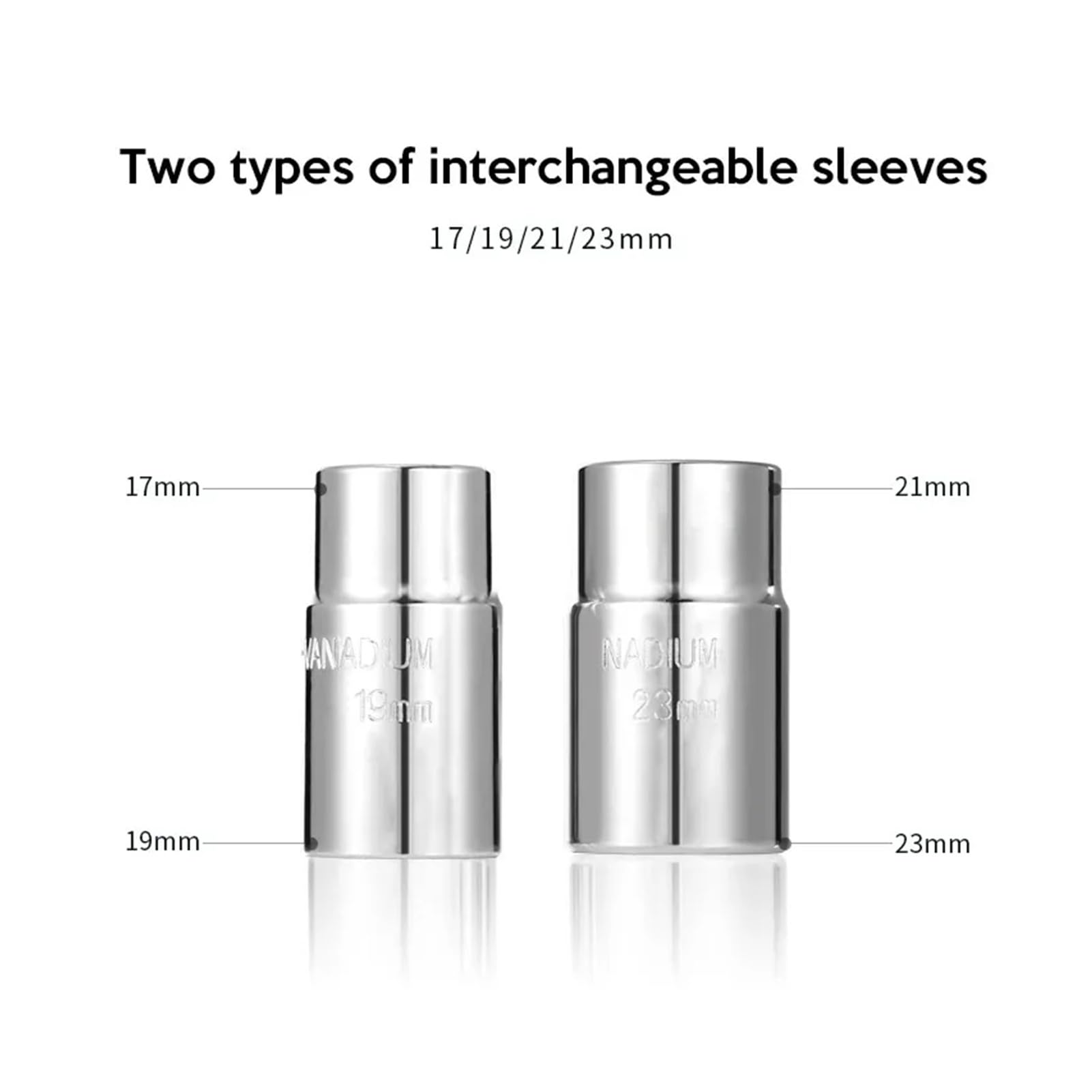 Teleskop-Radmutternschlüssel, Radmutternschlüssel mit Steckschlüsseleinsätzen, Autoreparaturwerkzeuge 17/19, 21/23 mm