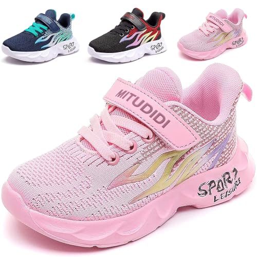 Sneaker Mädchen 27 Turnschuhe Kinder Kinderschuhe Jungen Sportschuhe Schuhe Leicht Kinder Laufschuhe Hallenschuhe Outdoor Atmungsaktiv Fitnessschuhe Basketballschuhe Walkingschuhe Jungenschuhe Rosa