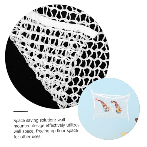 Filet de rangement jouets avec installation facile pour optimiser l'espace mural des petits